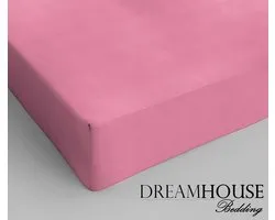 Literie Dreamhouse - Drap housse - Coton - Simple - 160x220 cm - Rose