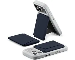 MOFT Snap Field Wallet - Agile Travel Wallet - Compatibel met MagSafe - Magnetische Kaarthouder - Pasjeshouder 8 Pasjes - RFID Portemonnee - Origami Standaard - Navy