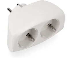 Dubbele Stopcontact Adapter - Verlengkabel Stekker - Extra Aansluitingen - Compact Ontwerp - 20 x 20 x 20 cm - Meerkleurig