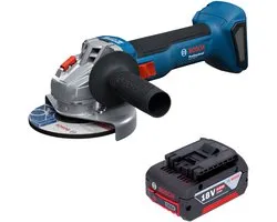 Meuleuse d'angle sans fil Bosch GWS 18V-8 Professional 18 V 125 mm sans balais + 1x batterie 4,0 Ah - sans chargeur