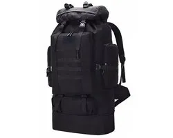 REDOM Sac à dos d'extérieur 100L 40x30x90 cm – Extensible & Étanche 600D Oxford – Grande Capacité Randonnée & Voyage – Pour la Randonnée, le Camping & le Trekking – Noir