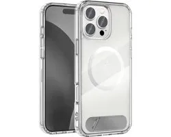 New Age Devi - Premium Kwaliteit Magnetisch Anti Shock Siliconen Back Cover Geschikt voor iPhone 16 Pro - inclusief Extra Camera Bescherming hoesje voor Magsafe - in stijlvol transparant!
