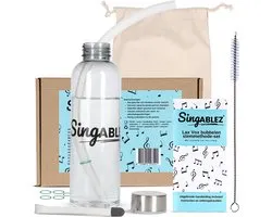 Singablez® Complete Lax Vox Set - Bubbelen Stemmethode - Originele Siliconen Slang - (35 cm) - Stem Zangslang - Slang Voor Zang - Bubbel Rietje - Samengesteld Door Zangcoach - Uitgebreide Handleiding