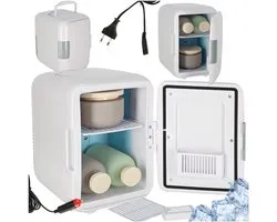 MOZY® - Koelkast Portable - 4 Litres - Wit - pour Refroidissement et Chauffage - Support de Transport - Économe en Énergie - Koelkast Auto - Koelkast de Voyage - Koelkast Médicaments