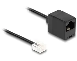 RJ11 (m) - RJ45 (v) DSL modem/router kabel | koper | zwart | 3 meter