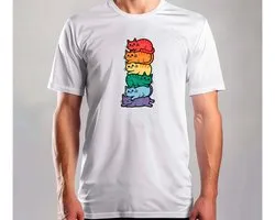 Rainbow Whiskers - T Shirt - Pride - LGBT - LGBTQ - LoveIsLove - PrideMaand - LiefdeIsLiefde - Gelijkheid - Cat - Katten