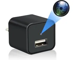 LXMIMI Hidden USB Camera, HD 1080p, Mini Spy Camera, USB Charger, Hidden Camera, Charging Adapter, Hidden Spy Camera, Supports Motion Detection and Loop Recording (Black)
