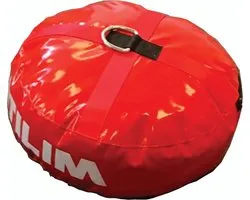 ATILIM FightersGear UNFILLED Double End Heavy Bag Speed Ball Swing Reduction Non-Tear Floor Anchor Core Training Tool Weight Bag Multifunctional Punching Boxing MMA Workout Functional Fitness  Red w/Red Strap Rood met Rood Band