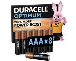 Duracell Optimum AAA - alkaline batterijen - 1,5V, LR03 - 8 stuks