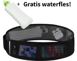 Running belt - Hardloopriem - Soft flask - Drinkgordel - Running belt met drinkfles - Zwart - S/M