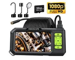Nexeli NX-ES305M Endoscoop Camera met Scherm – Inspectiecamera – 1080P HD – 5 Meter – 8 mm – 32GB Opslag – IP68 Waterdicht – LED – 4,3 Inch IPS Scherm