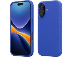 Coque kwmobile compatible avec Apple iPhone 17 - Coque avec revêtement en silicone - Coque smartphone bleu Baltique