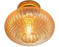 Kosilum - Ambrine - Wandlamp - Amber en goud - Metaal en glas