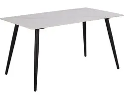 Giga Living Eettafel Wiska - Rechthoek Wit Keramiek - 140x80x75cm