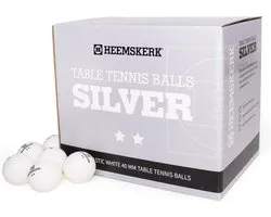 Balles de tennis de table Heemskerk Silver par 100 pièces - Wit - 2 étoiles