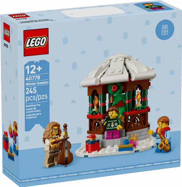 LEGO 40778 Gazebo Invernale Natale Decorazione 3 Minifigure Nuovo