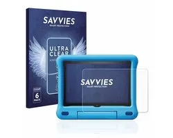 Savvies - Screenprotector voor Amazon Fire HD 8 Kids Edition 2020 (10. Gen.) - Folie Beschermfolie transparant 6 Stuks