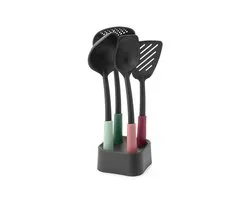 Brabantia Tasty+ Keukengerei Set met Houder - 4-delig - Mixed Colours