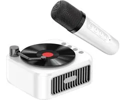 Karaoke Machine - Zing Installatie - Feest Entertainment - Hifi Stereo Geluid - 12 x 16 x 12 cm - Wit