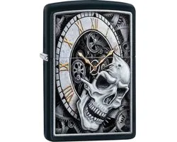 Aansteker Zippo Skull Clock