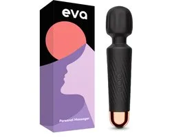 Eva® Personal Massager - Whisper Quiet & Sent Discreetly - Vibrateurs pour femmes - Magic Wand Vibrator - Clitoris Stimulator - Sex Toys - Dildo - G-spot - Erotiek - Realistic - Sex Toys - Obsidian Black
