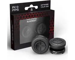 ProFPS Thumbsticks pour Playstation 4 (PS4) et Playstation 5 (PS5) - Poignées de pouce - Assistant de visée pour les eSports - 1 concave de taille basse, 1 concave de taille moyenne - Blackout