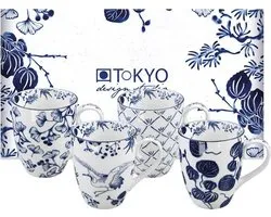 Set 4 japanse mokken met oor - Flora Japonica - Tokyo Design Studio