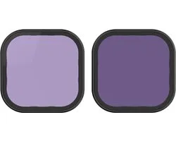 Kit de filtres d'objectif Telesin ND32 + ND64 pour GoPro Hero 9/10/11/12 Black – Pour un flou de Motion cinématographique – Hydrofuge et résistant aux rayures – Glas optique allemand et aluminium – Zwart