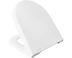 Luvett D230 - Abattant WC Forme D - Entraxe de fixation extra large - Convient pour Duravit Starck 3 - Blanc - Double Softclose