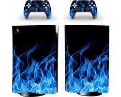 PS5 Disk - Console Skin - The Devil's Fire - 1 console en 2 controller stickers