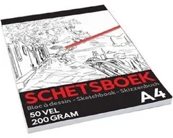 Schetsboek/tekenboek A4 formaat - Schoolartikelen/kantoorartikelen - Schetsboeken/tekenboeken
