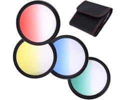 Camera Afgestudeerde Kleurfilters 67mm Rood Geel Blauw Groen Afgestudeerd Filters Set Voor Sony FE 50mm f/1.4 GM Lens met Sony Alpha a7R, a7R II, a7R III, a7R IV, a7R V camera