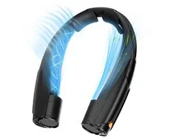 Ventilateur de Cou Portable - 6 vitesses avec refroidissement - 6000 mAh Longue Autonomie Rechargeable USB - Mini Ventilateur idéal pour les Sports de Plein Air, les Trajets Quotidiens et l'Utilisation Quotidienne