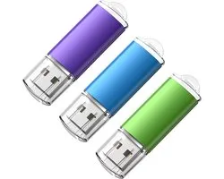 16GB USB-flashdrives, 3 stuks, USB 2.0-flashdrives met hoge capaciteit, voordelige sleutelhangers met geheugenfunctie, geschikt voor Windows en pc.