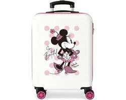 Disney Minnie Mouse "Have A Good Time" Handbagage Koffer - Kabinetrolley - Roze/Wit - 55 x 38 x 20 cm - 35L