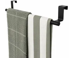 Hoya Living® - Armoire de cuisine porte-serviettes - VALI 36cm Zwart - pour 2 serviettes - avec bandes adhésives Nano
