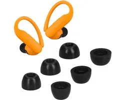 kwmobile Lot de 6 housses pour écouteurs Beats Powerbeats Pro 2 en mousse à memory de forme noire Tailles S, M et L