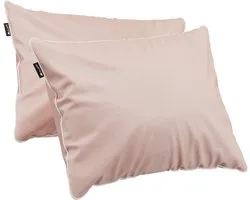 Cloudpillo Duopack Kussenslopen - Set van 2 (55x75 cm) - Luxe Katoen Satijn (300TC) - Breezy Pink - Zijdezacht, Hypoallergeen & Ademend
