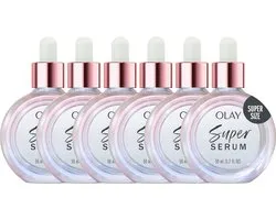 Olay Super Serum - Sérum hydratant pour le visage avec Vitamine C et E et niacinamide - 6 x 50 ml
