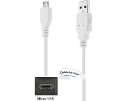 0,5m Micro USB kabel Robuuste laadkabel. Oplaadkabel snoer past op Sony Cyber-shot DSC-HX60, DSC-HX60V, DSC-HX80, DSC-HX90, DSC-HX90V, DSC-QX10, DSC-QX100, DSC-QX30, DSC-RX1, DSC-RX10, DSC-RX10 II, DSC-RX100 camera