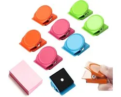 Set van 8 Sterke Magnetische Clips voor Koelkast en Whiteboard - Multifunctionele Fridge Magneten met Klem en Plaknotities voor Kantoor, Thuis en Keuken