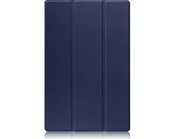 Hoesje - Geschikt voor Samsung Galaxy Tab S10 Plus - Dun & Stevig - Trifold Bookcase - Hard Cover Case - Met Uitsparing Geschikt voor S Pen - Hardcover Book - Tablet Hoes - Donkerblauw