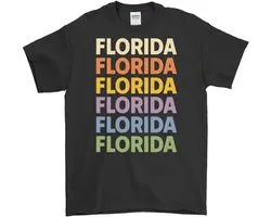 Florida Shirt – FLORIDA FLORIDA FLORIDA FLORIDA FLORIDA FLORIDA – Minimalistische Outfit – Unisex T-Shirt voor Dames & Heren – Leuk Cadeau voor Florida-liefhebbers