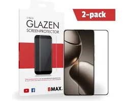 2-pack BMAX Screenprotector geschikt voor Xiaomi 14T Pro - Full Cover gehard glas - Xiaomi screenprotectors - Telefoonaccessoires - Telefonie & Accessoires - Beschermglas - Glas screenprotectors - Zwart