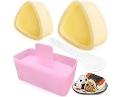 Onigiri-vorm - 3-pack Musubi-persmaker Driehoekige rijstbalvormmaker - Kinderlunch Bento en doe-het-zelf thuis
