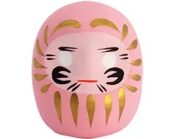 Tokyo Design Studio - Daruma rose - Poupées porte-bonheur - Porte-bonheur - 6 cm