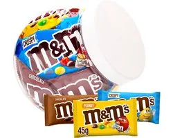M&M's Chocolademix - 10 zakjes - M&M's chocolade - M&M's Crispy - M&M's Peanut - chocoladecadeau - 423g
