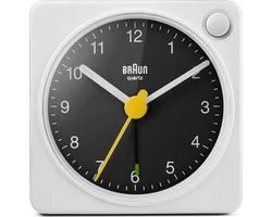 Braun BC02XWB - Wekker - Analoog - Reis - Wit - Zwart