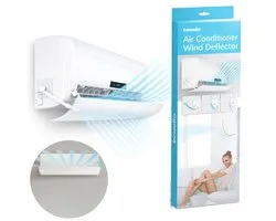 Bewello - Windscherm voor Airco - Windgeleider Universeel 57 t/m 105 cm breedte - (DRAAIBAAR + KANTELBAAR) - Luchtverspreider Flap voor Airconditioning - Winddeflector - Windverdeler Cover Luchtscherm Deflector