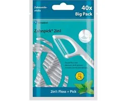 Miradent Tandenstoker met Floss 2-in-1 Mint | 40 stuks